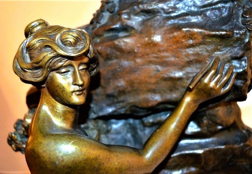 Marcel Debut (1865-1933) - Allegory of Eternity - Sculpture Style Art nouveau